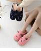 Winter Women's Cute Cartoon Closed Heel Velvet Slippers - Non-slip, Warm, Indoor Cotton Fur for Couples