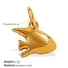 Ocean Element Conch Shell Pendant Accessories Stainless Steel Gold-Plated Beach Wind Accessories