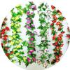 40 Heads Simulated Rose Flower Vine Hedge Living Room Wedding Decoration Wall Hanging Simulated Flowers Rattan 8pcs 230cm