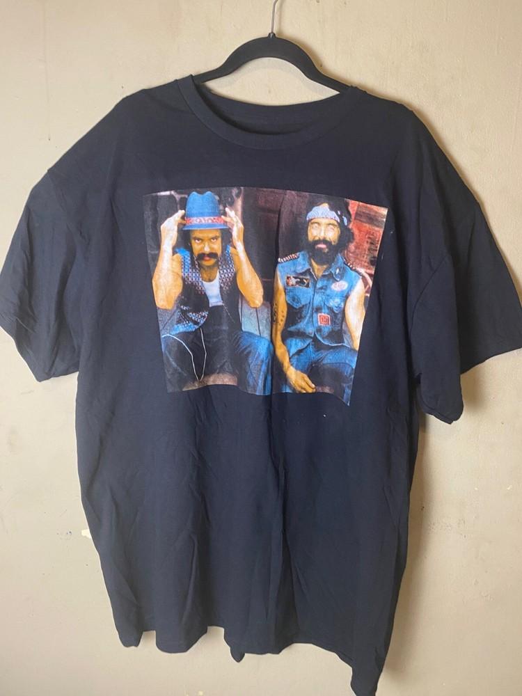 Cheech And Chong Movie Hanging In Porch Black Tee Shirt Unisex T-Shirt XXXXL