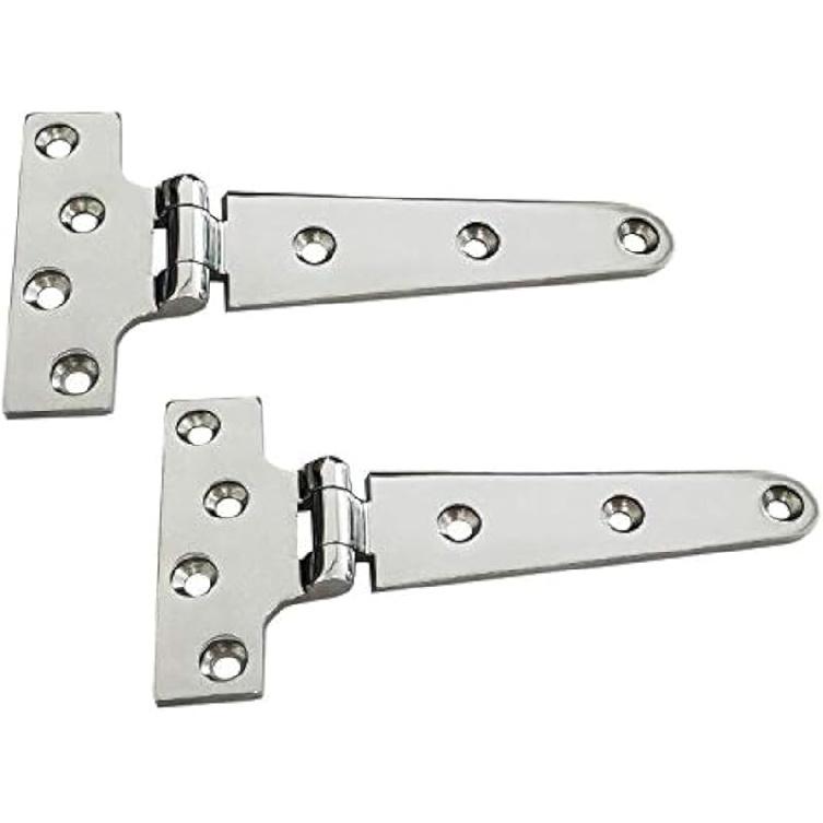 Pair of 316 Stainless Steel Heavy Duty Marine Grade "T" Hinge 8"(L)*4"(W) Cast Strap Hinge