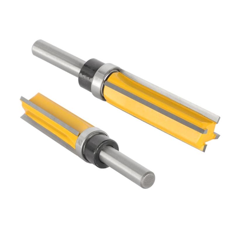 2PCS 8mm Shank Bearing Guided Milling Tool 4 Flute Wood Milling Cutter Suitable for Smooth Precise Cutting in Carpentry