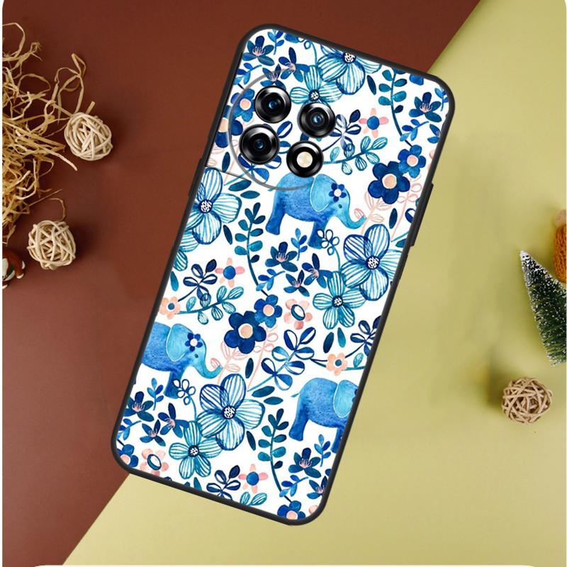 Cute Elephant For OnePlus 13 13R 12 12R 11 9 10 Pro 8T 9RT 10T 10R N20 N30 Nord CE 2 3 4 Lite Phone Case