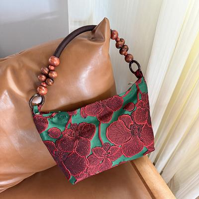 Retro Jacquard Artistic Shoulder Bag for Women Commuting To Work, Shopping, Handheld Shopping Bag, Cloth Bag