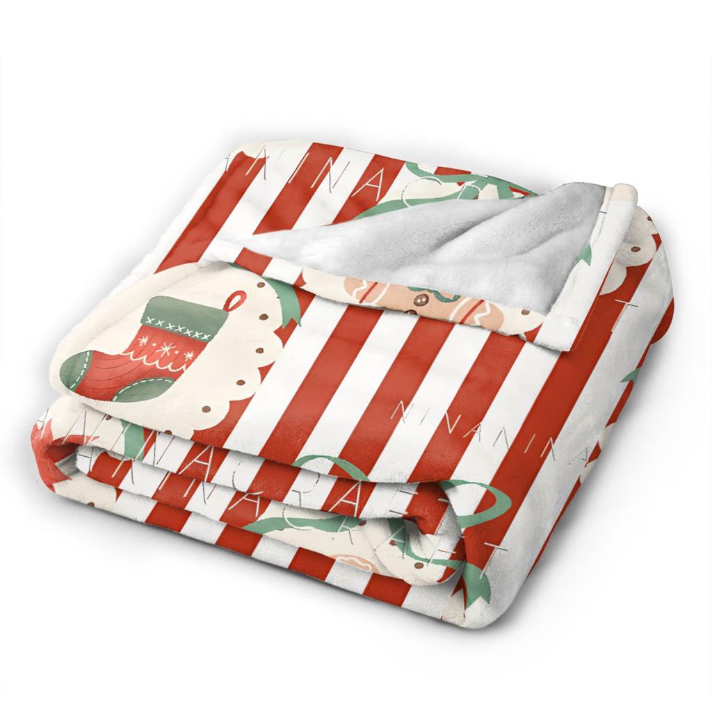 New Year Plaid & Pattern Flannel Blanket Winter Super Warm Bedding Throws for Kids Bedroom Street Trend Bedspread Sofa Bed Cover