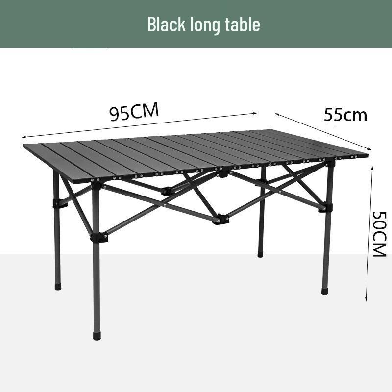 Height-Adjustable Outdoor Picnic & Camping Table - Folding Roll-Up Design