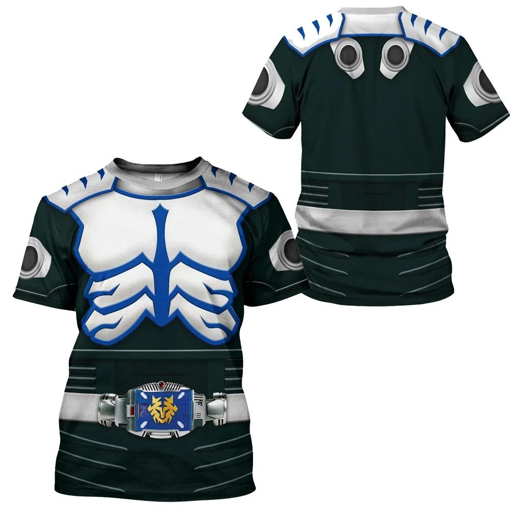 Kamen Rider W CycloneJoker T-shirts Japanese Tokusatsu Cosplay 3D Print Kids Tees Summer Men/Women Harajuku Short Sleeve Y2k Top