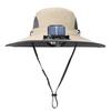Sun Hat with Solar-Powered Dual Fans Wide-Brimmed Outdoor Fishing Hat with USB Charging Breathable Mesh Fishermen Hat