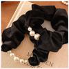 Fashion Advanced Classic Velvet Pearl Hair Ties Scrunchies for Women Girls Ponytail Holder Korean Hair Accessories