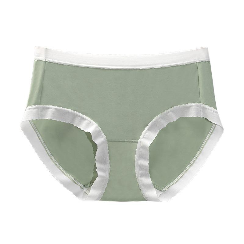 Women S Mid Waist Breathable Antibacterial Triangle Underwear Summer Thin Ice Silk Cotton Crotch Underwear