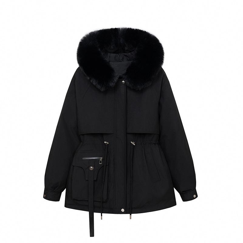 Pie Overcomes Cotton-padded Women's Winter Year New Big Fur Collar Women's Pie Overcomes Fashion Versatile Jacket