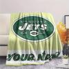 Custom Name New York Jets Flannel Blanket, High quality Comfortable for All Seasons, Home Decor, Warmth and Comfort