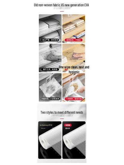 Waterproof and Moisture-Proof Kitchen Cabinet and Drawer Liner: Anti-Mold and Oil-Proof Stickers.