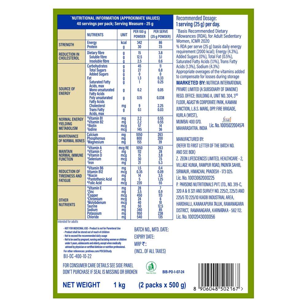 Protinex Diabetes Care Odżywcza Mieszanka Białkowa Smak Kremowej Wanilii 1 kg 40 Porcji BIB