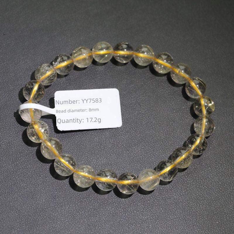 

Одна вещь одна картинка Бразилия Натуральный Орнамент Золотистый Рутиловый Кварц Браслет