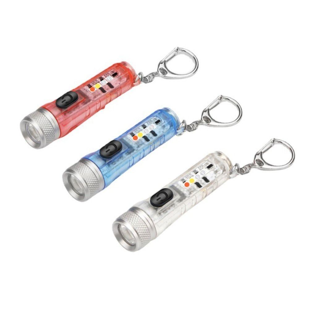 Emergency Lamp Keychain Light Type-C Charging Portable Flashlight Mini Flashlight Camping