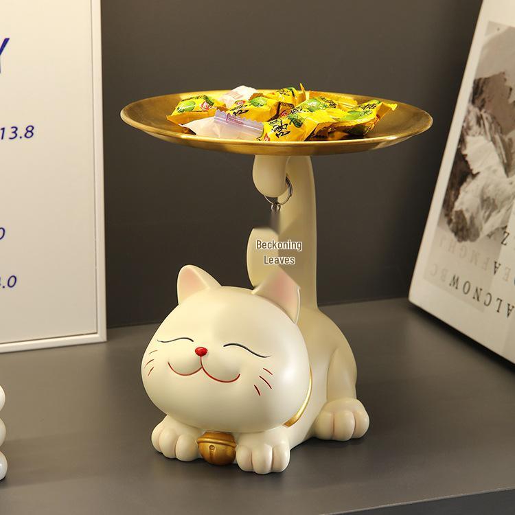 Cat-Shaped Candy Dish: Reception, Snack, and Fruit Tray for Living Rooms