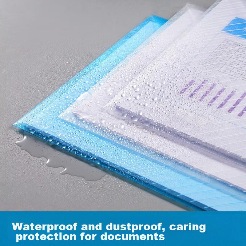 20 A4 Thick Transparent File Folders with Button Closure, Subject Classification Booklets, Waterproof Document Folders, Financial Receipt Storage