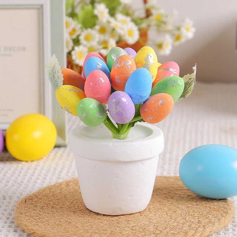 Easter 12cm egg potted creative spotted egg pot outdoor courtyard Easter decorations in stock.