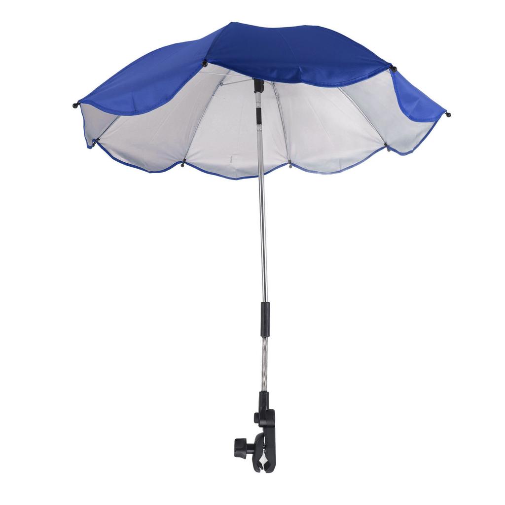 14in Universal Stroller Parasol with UV Protection Adjustable Baby Stroller Umbrella Sapphire Blue (Silver Glue)