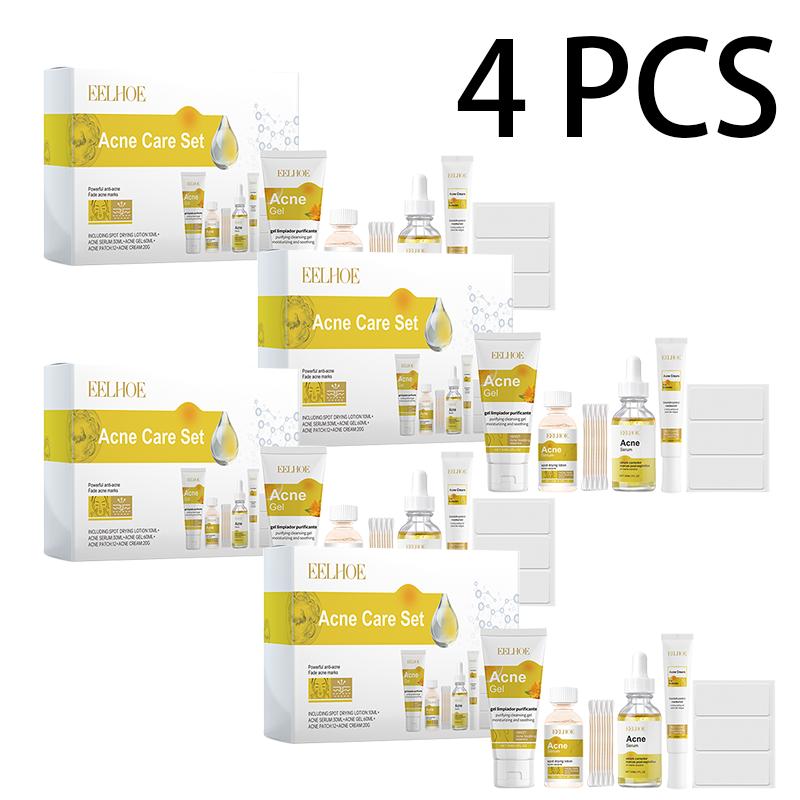 

Набор для ухода за кожей EELHOE против акне для кожи, склонной к акне. Смягчает, увлажняет и улучшает кожу.