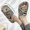 2023 neue Sommer Frauen Hausschuhe Kuh Zebra Muster Indoor Hausschuhe Hause Pantoffel Dicken Boden Nicht-slip Sohle Bad Schuhe
