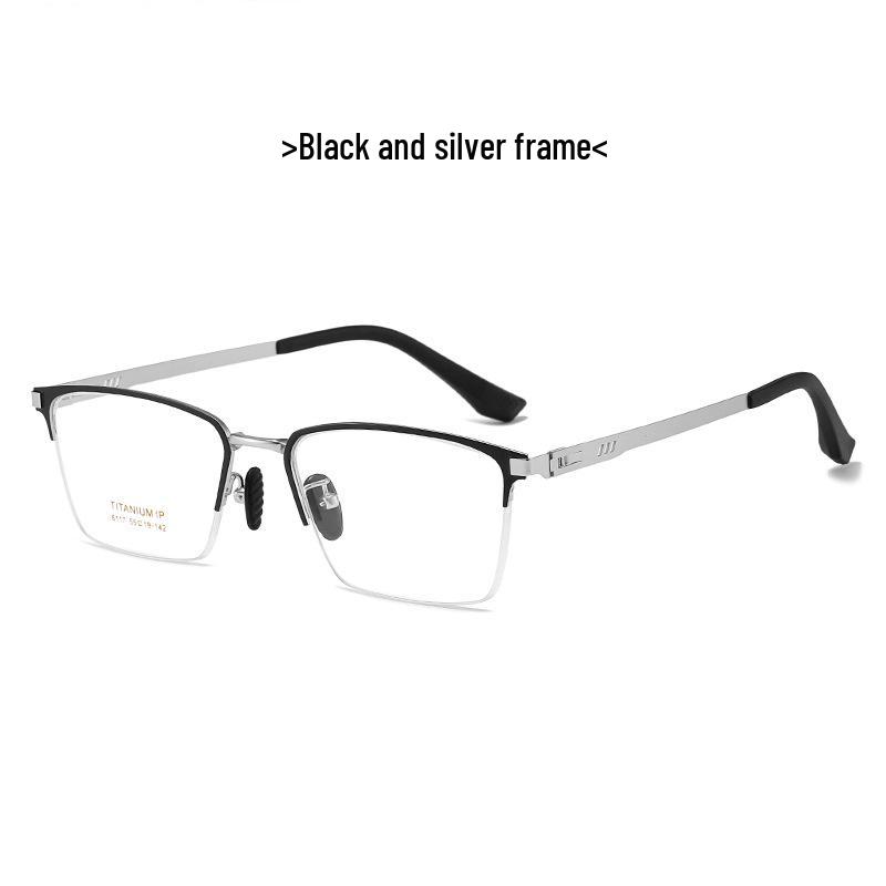 Ultra-light Screwless Titanium Business Glasses Frame - Myopia, Fashionable & Non-magnetic (Model 6117)