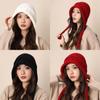 Winter Knit Beanie Hat For Women With Warm Ear Covering And Small Face Effect