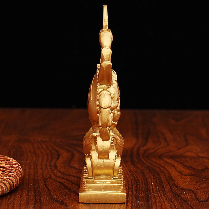 Brass Wealth Crab Ornament with Pincers Holding Coins