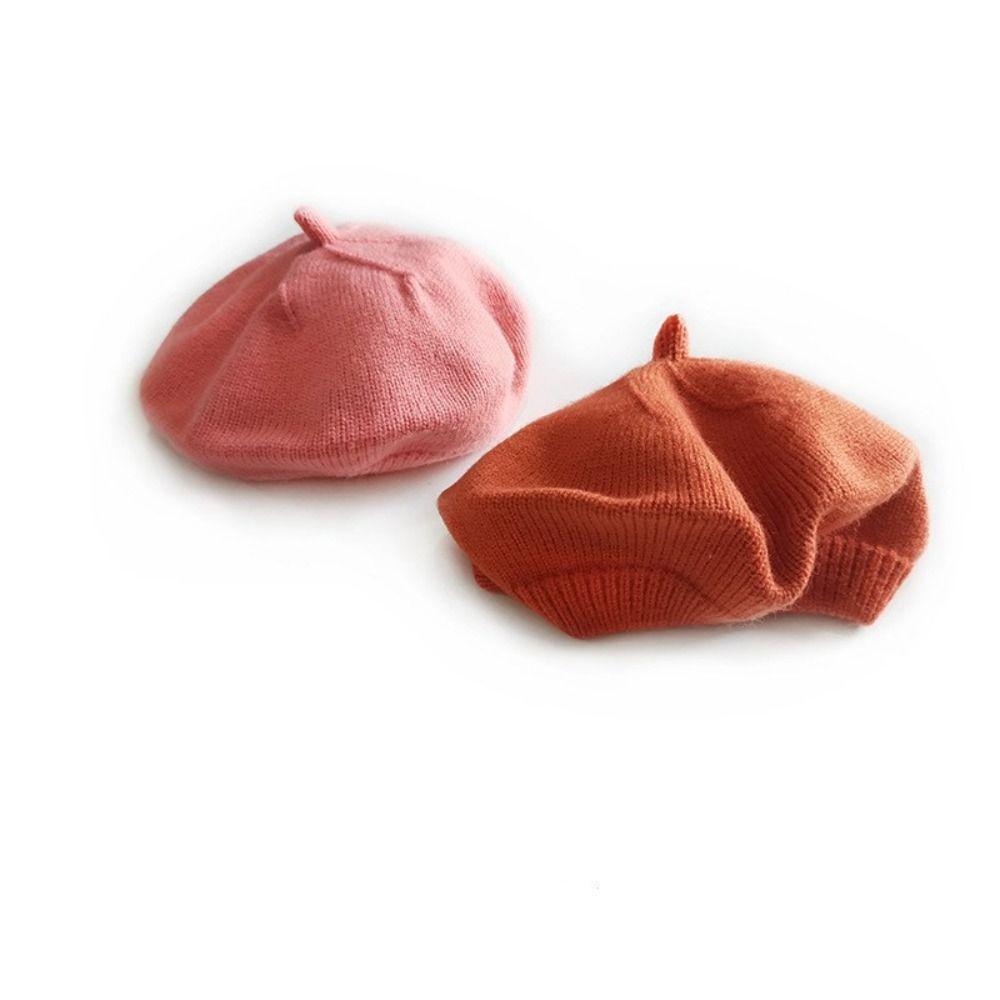 Round Kids Berets Solid Color Princess Cap Vintage Artist Painter Bonnet  Boys Girls