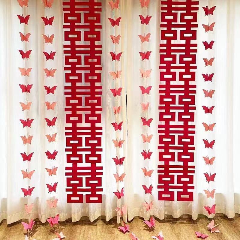 3D Butterfly Paper Garland for Parties: Birthday, Wedding, New Year, or School Decorations