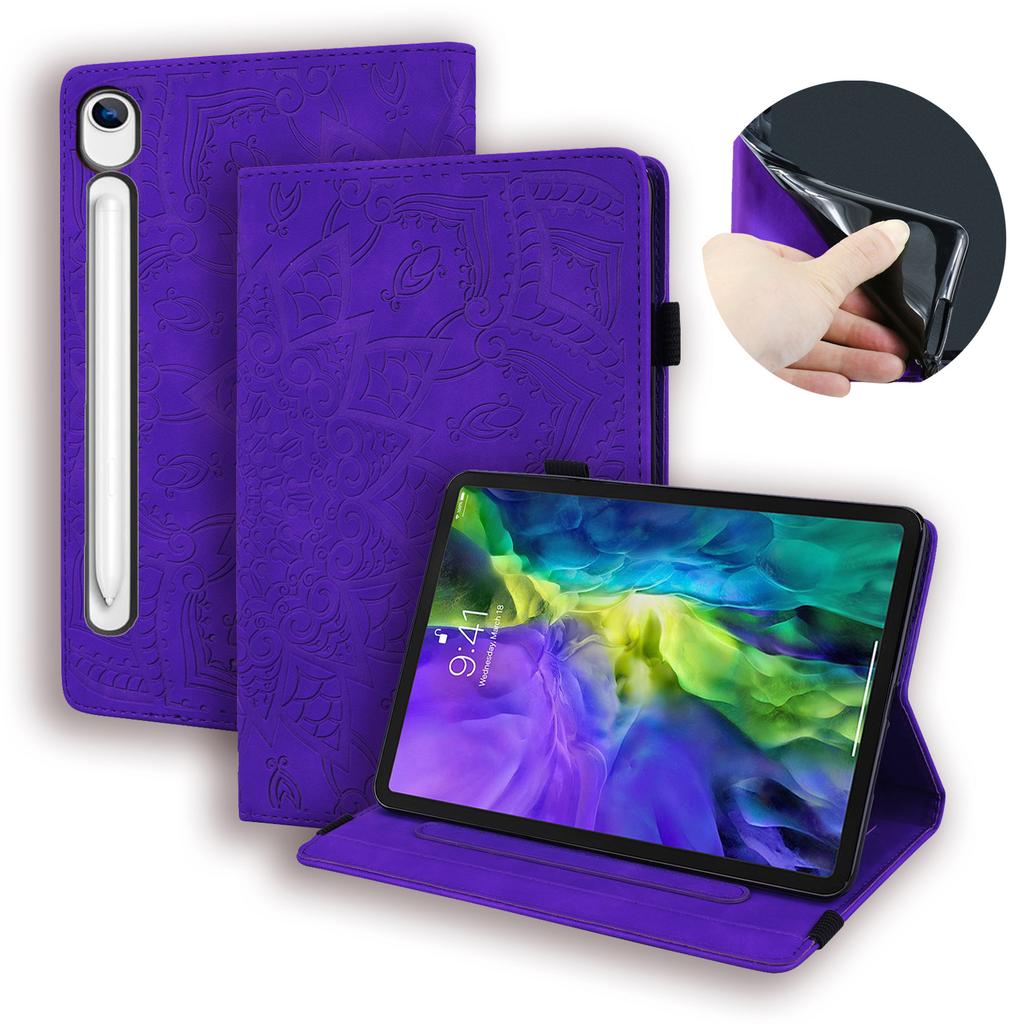 Tablet Case For Samsung Galaxy Tab S10 FE / Tab S9 FE / Tab S10 Lite Card Slots Leather Cover Flower Pattern