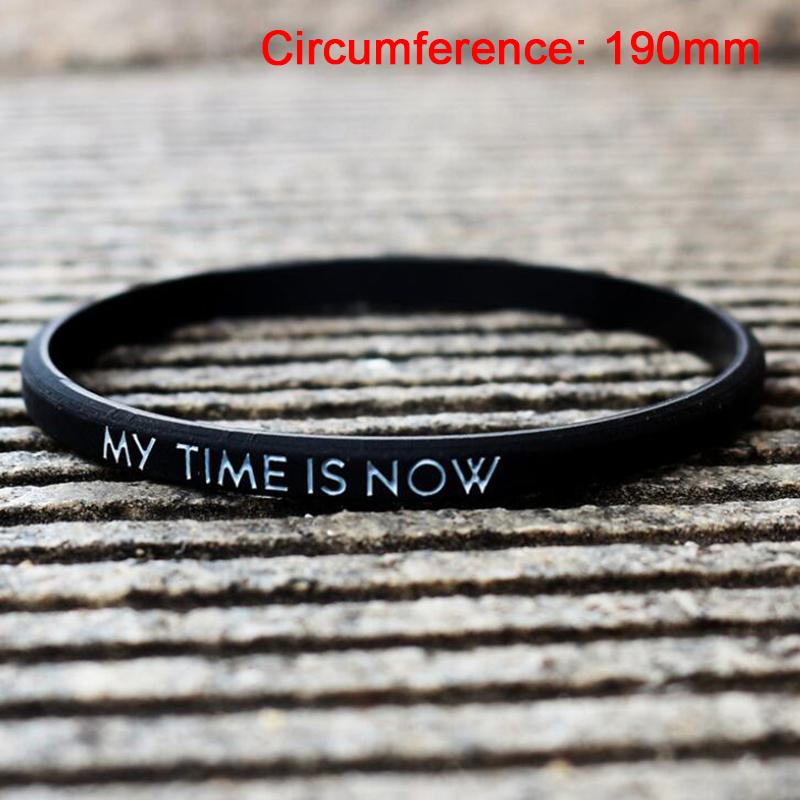 

Мое время пришло студенческий силиконовый браслет для пары спортивный браслет на запястье чёрный