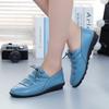 Women Shoes Loafers Lace Up Leather Flat New Spring Casual Comfortable Mom Shoe Mujer Zapatos Chaussure Femme