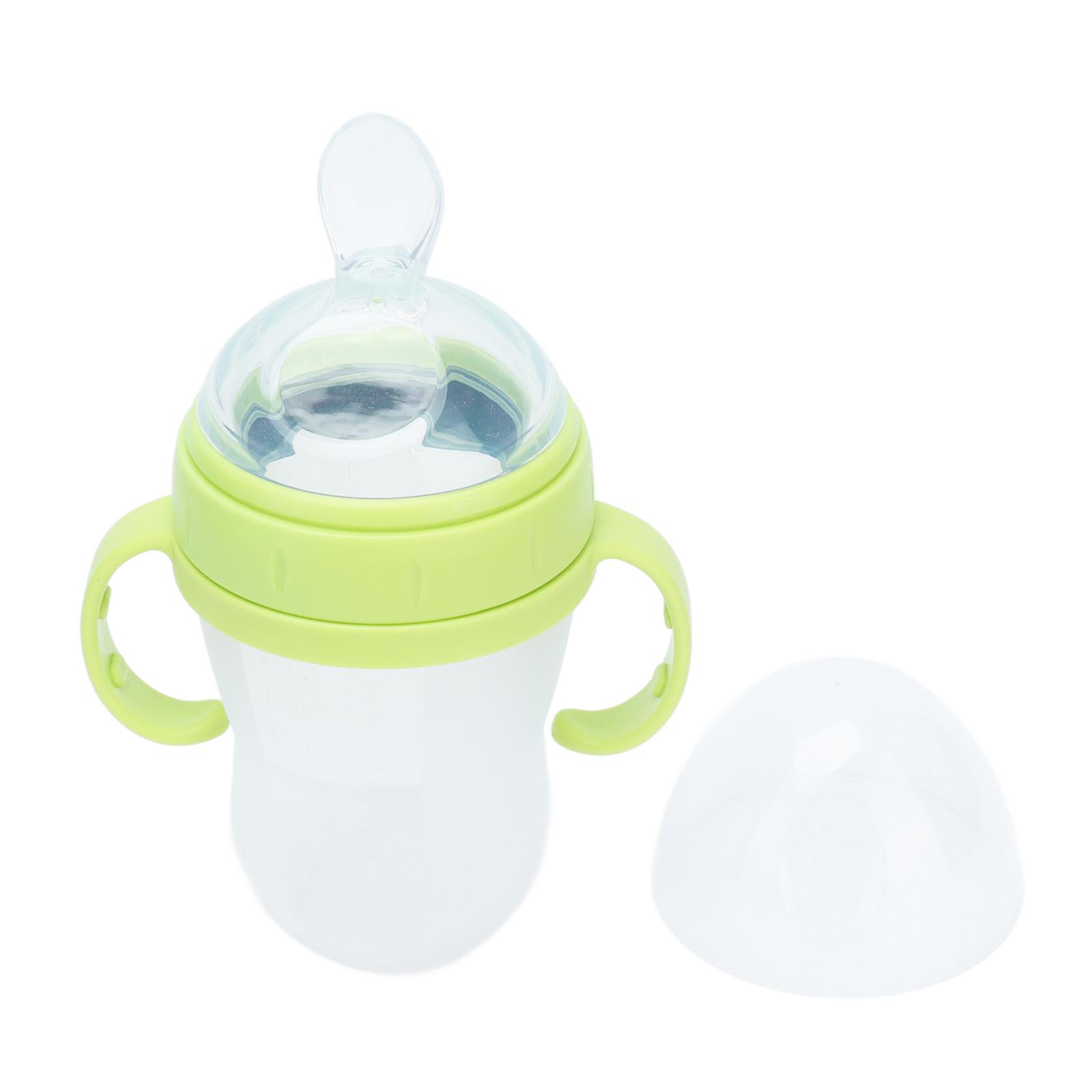 

Детская бутылочка для каши, силиконовая, унисекс, детская бутылочка для кормления кашей с ложкой для дозирования пищи для младенцев