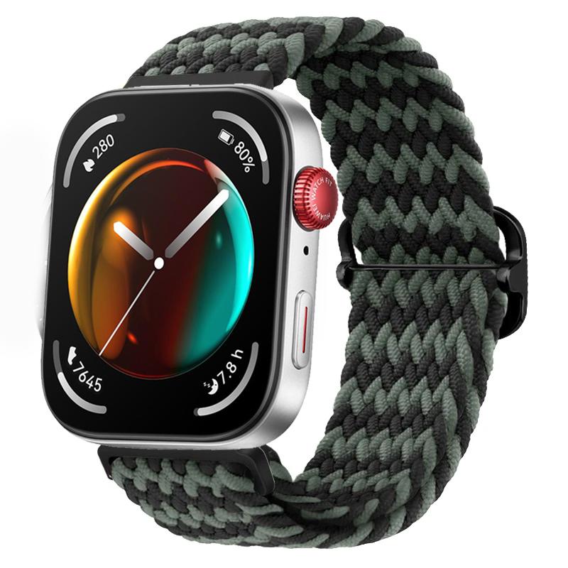 Gevlochten Nylon Lusband voor Huawei Watch Fit 4/3 Verstelbare Elasticiteit Armband Polsband Huawei Watch Fit 4/4 Pro Accessoires