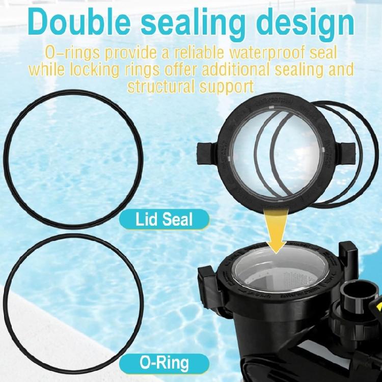 R0446200 Rubber Gaskets Seal Kit with Enhancing Durability Suitable for SHPF SHPM Pool Pumps Secure Sealing 2Pcs