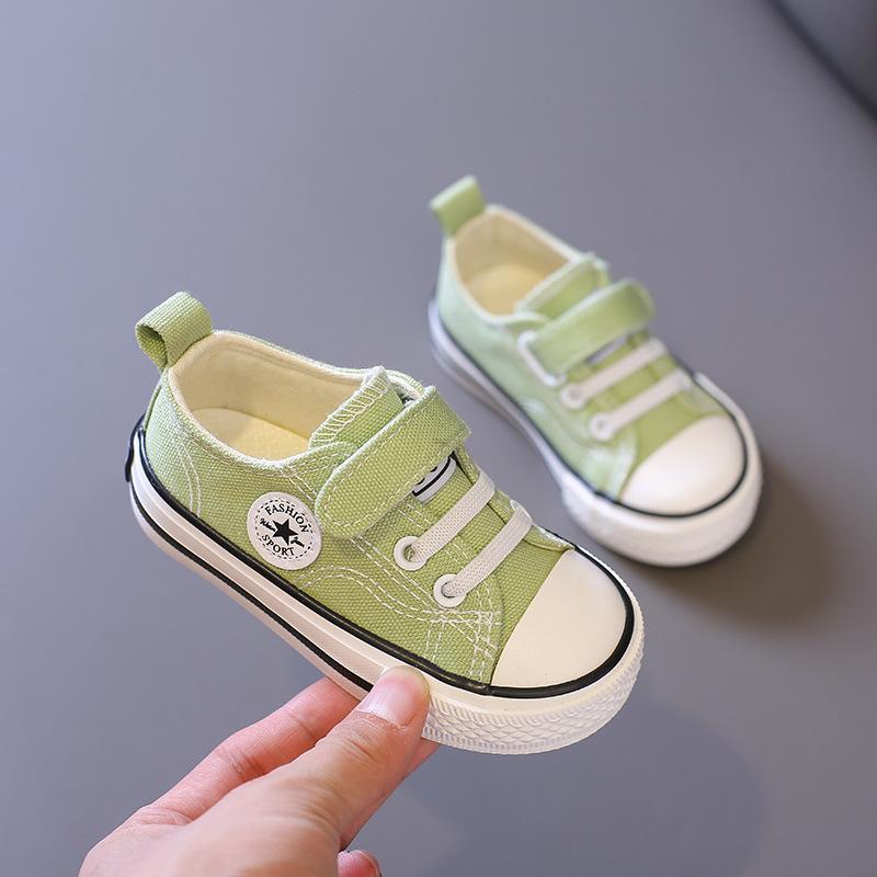 2025 Spring New Korean Version of Children's Board Shoes Boys Canvas Shoes Versatile Baby Girl Casual Shoes Children's Cloth Shoes Tide