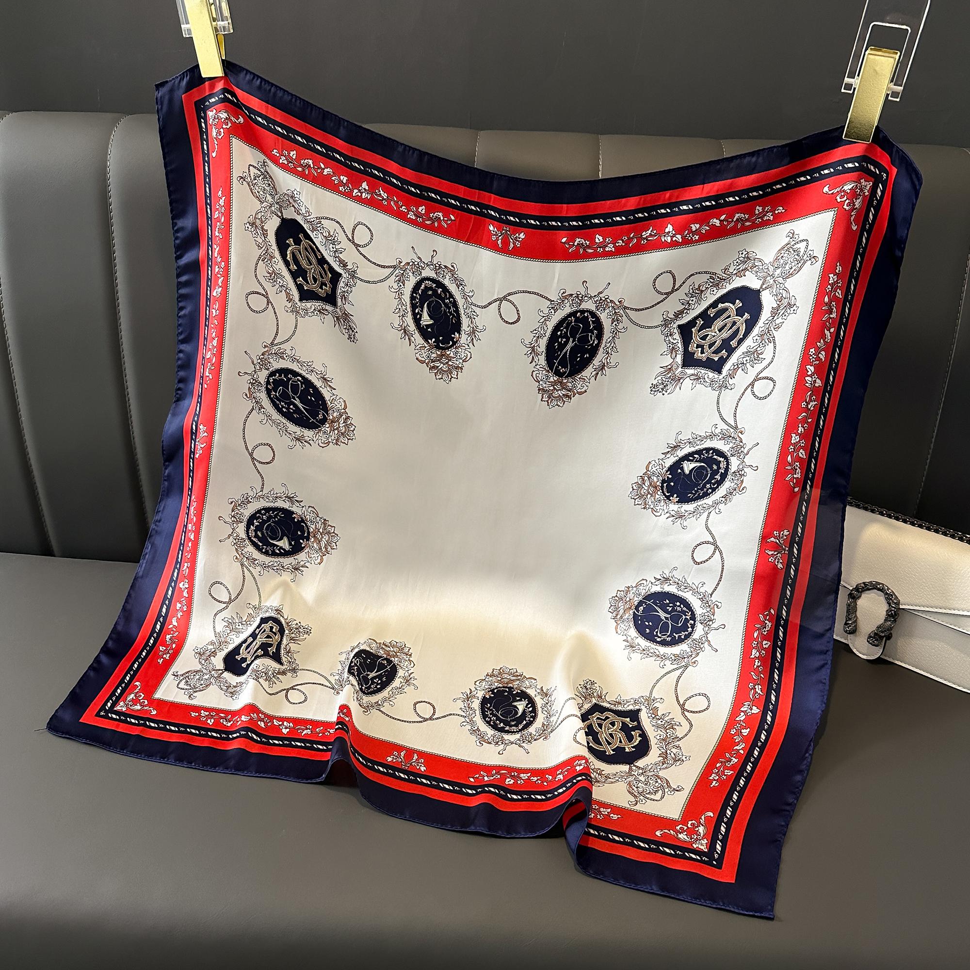 

Весна и лето новый роскошный дизайн шелковистый шарф женский 70*70 см маленький шарф-повязка на голову уличный мягкий принт шаль хиджаб женский