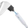 Silicone toilet brush with stand and liquid dispenser, white, 40 cm