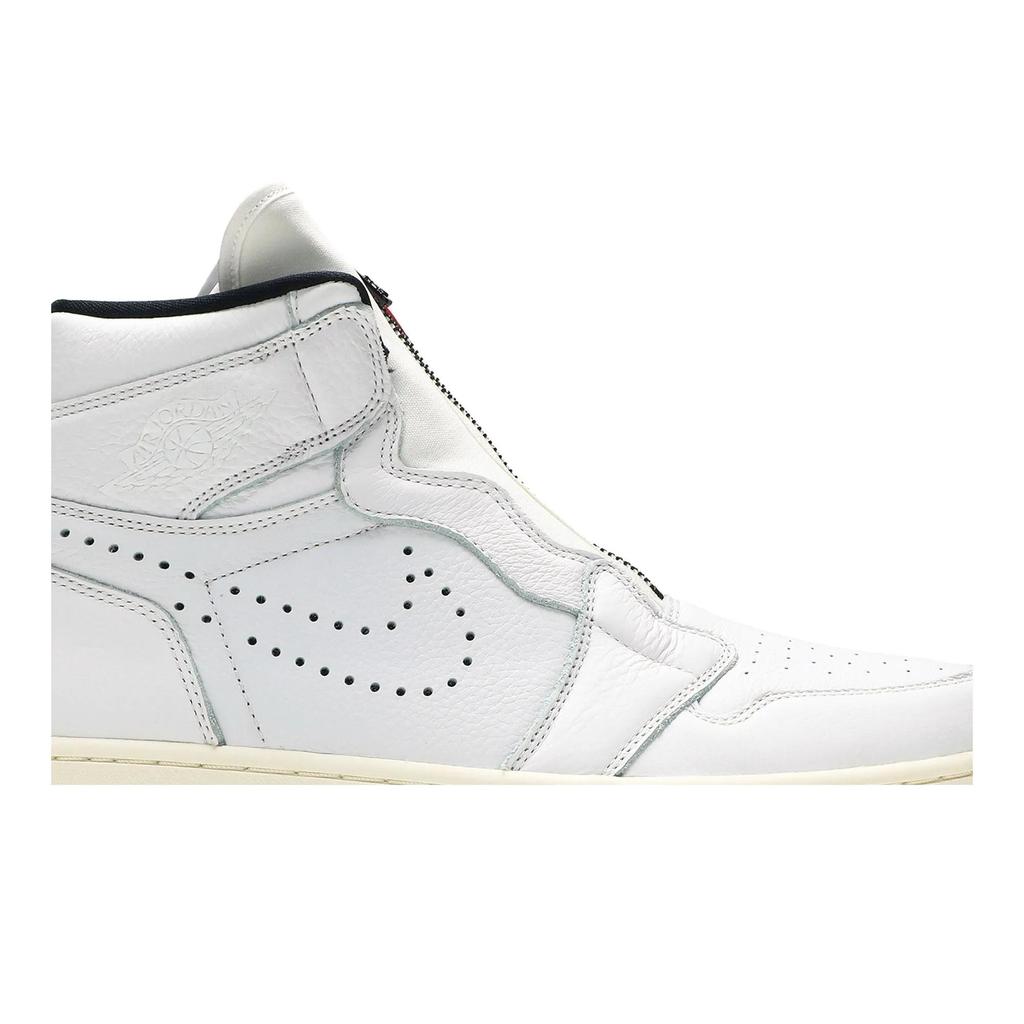 Air Jordan 1 Retro High Zip 'White University Red' (Unisex) White / University Red-Sail Vintage Basketball Shoes AR4833 100