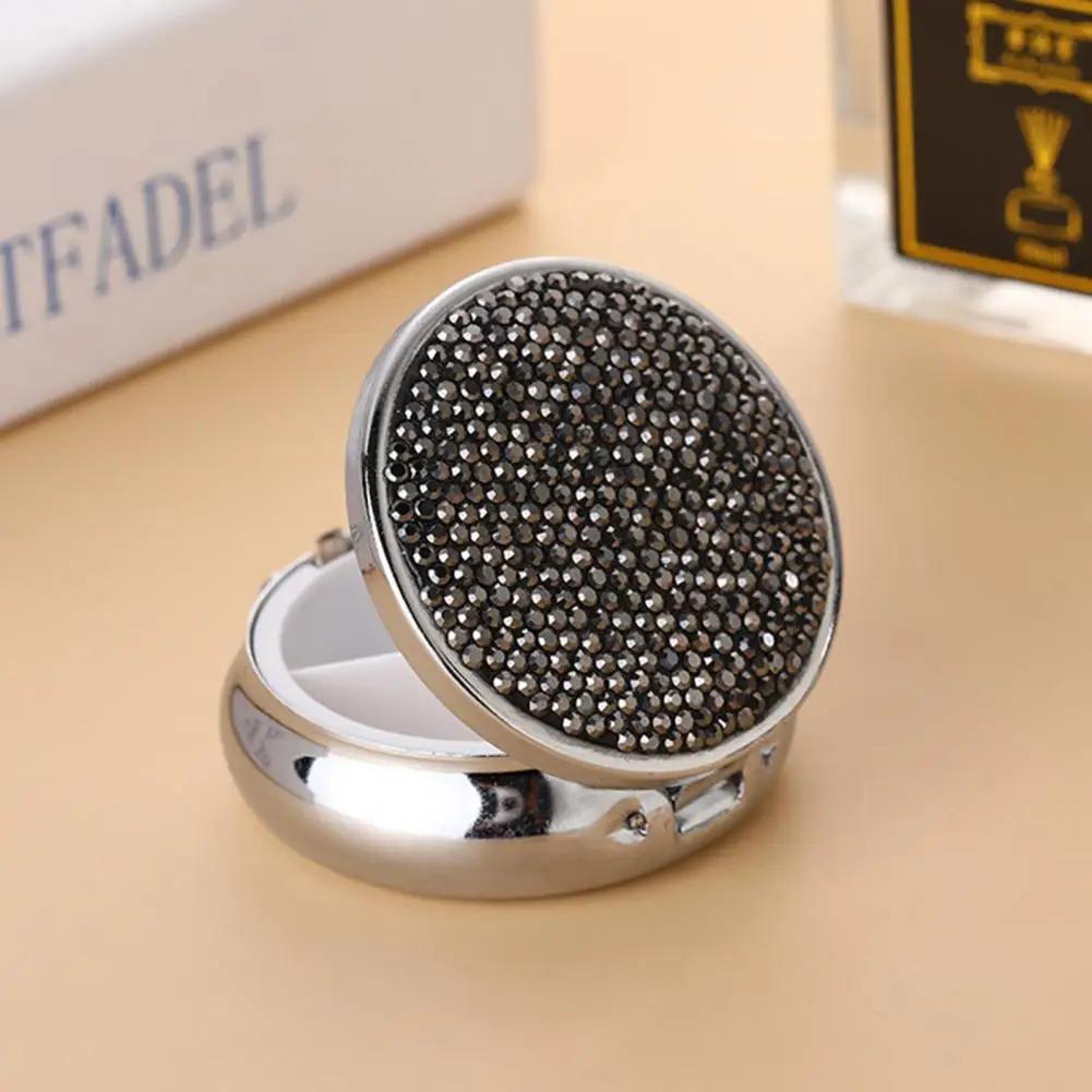 Bling Pillendose Wasserdichte Pillenetuis Langlebige Organizer für Reisen mit Langer Lebensdauer Funkelnde Tragbare Pillendose Faux