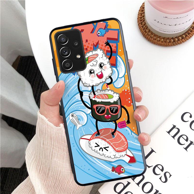 Voedsel Sushi Telefoonhoesje voor Samsung Galaxy A13 A22 A12 A32 A71 A11 A21S A33 A52 A72 A51 A50 A70 A31 M31