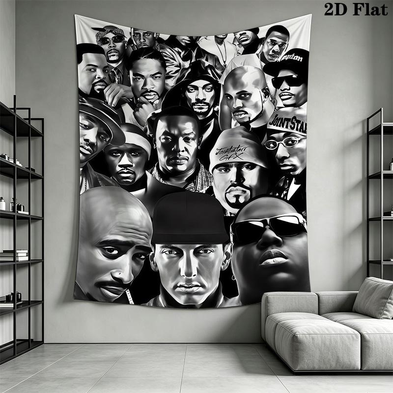 Rap Legends Visual Celebration Threepiece Set 1 Duvet Cover 2 Pillowcase Without Core Soft And Comfortable Christmas Birthday Gift
