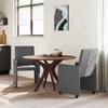 Dining Chairs with Casters 2 pcs Dark Grey 57 x 66 x 94 cm