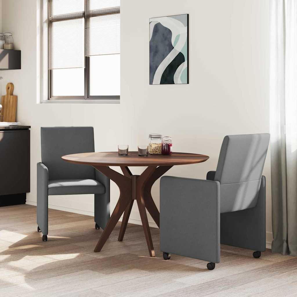 Dining Chairs with Casters 2 pcs Dark Grey 57 x 66 x 94 cm