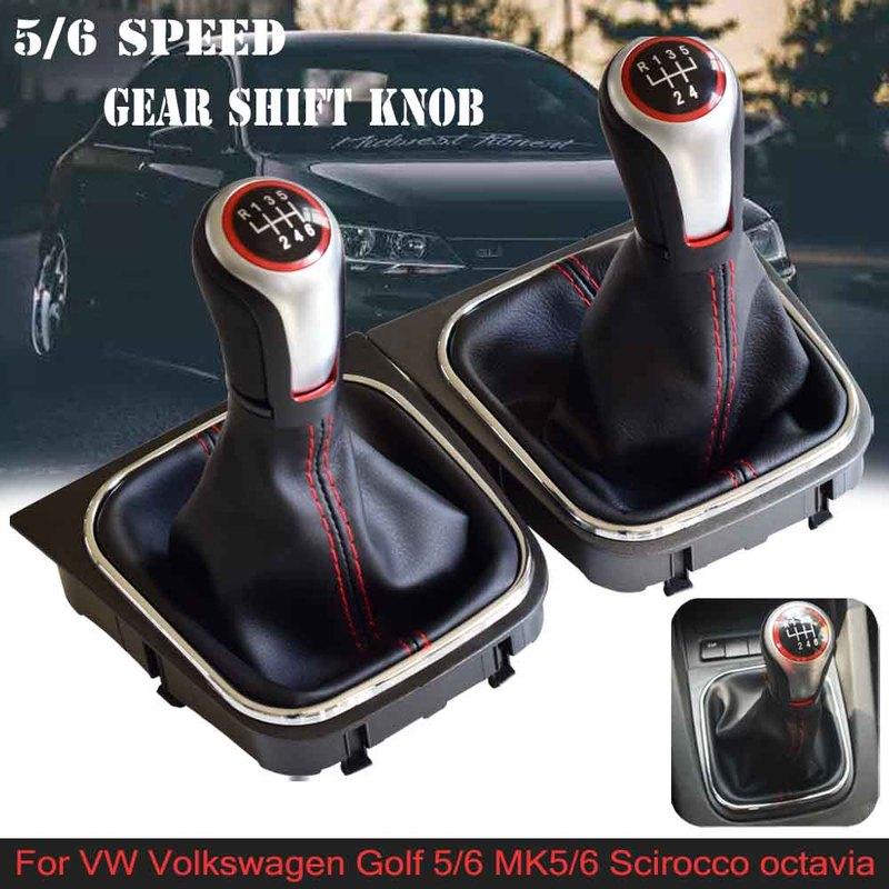 Gear Shift Knob Lever Stick Pen 5 6 Speed Hand Ball For VW Volkswagen Golf 5/6 MK5/6 Scirocco(2009) Octavia Manual