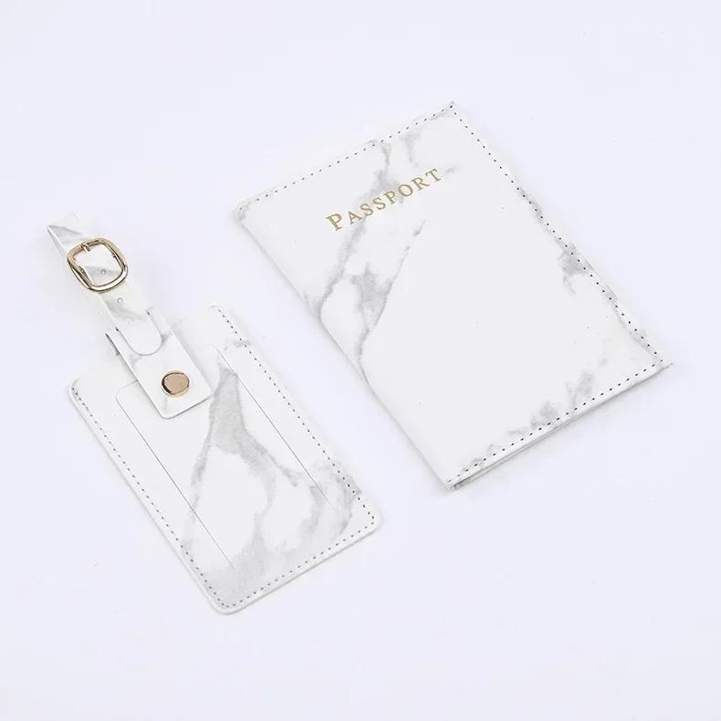 Travel Passport Cover Luggage Tag Set Women ID Card Passport Holder Cover Case Credit Card Holder Ticket Clip Travel Accessories