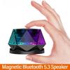 Mini Magnetic Bluetooth Speaker with RGB Lights - Portable Wireless Speaker, Phone Stand & TWS Pairing for IPhone/Android