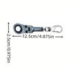 10mm Ratchet Wrench Mini Shaped Metal Racing Keychain Key Chain Ring Keyring Adjustable Wrench Hand Tools Automotive